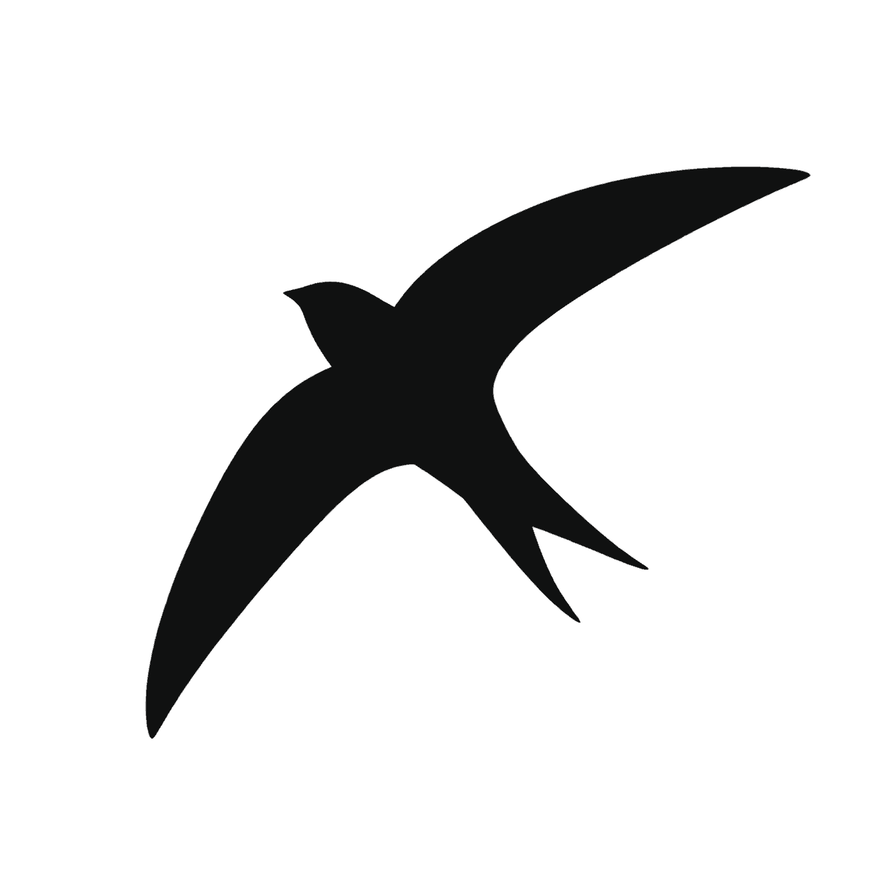 Simplified swallow silhouette