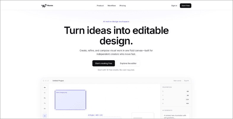 Hourse · AI-native 디자인 워크스페이스